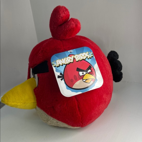 Red Angry Birds Plush 2010 With Tag ~7” - Picture 7 of 8
